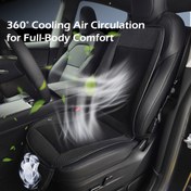 Resim 360° Turbo Fanlı 3 Saniyede Hızlı Soğutma Araba Koltuk Minderi, Fısıldayan-Sessiz Çalışma ve Buz-Buz İpek Nefes Alabilir File - Otomobiller, SUV'lar, Kamyonetler, MPV'ler İçin Uygun - Yaz, İlkbahar, Sonbahar için Taşınabilir Hafif Soğutucu Ped, Araç Konforunu Artırma | Esnek Montaj Kayışları 