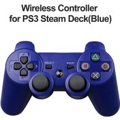 Resim Mavi-sony Ps3 Denetleyici Joystick Gamepad Playstation 3 Için Kablosuz Bluetooth Joypad Süper Ince Pc Buhar Güverte Oyun Konsolu Kolu 