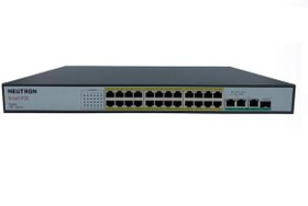 Resim NT-PS24-320 24 Port Poe 3 port GB Uplink 1 Port GB SFP 250 Metre 320W Poe Switch Neutron