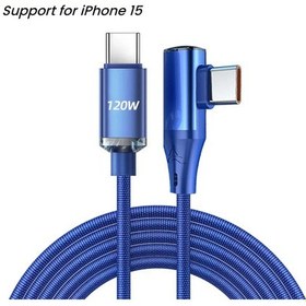 Resim Dirsek Tipi C Veri Kablosu Pd 120w Hızlı Şarj Usb Tip C Kablo İphone 15 Uyumlu Blue C-c 0.25m 0.25m 