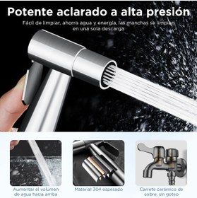 Resim OEM Banyo Tuvalet Taharet Musluğu Spiralli Bide ve Hortum Başlığı 7 Yıl Garanti Krom İthal 