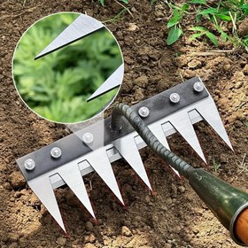 Resim Dayanıklı Çelik Yabani Ot Tırmığı, Ayrılabilir Sap ve 4 Keskin Dişli ile - Verimli Yabani Otların Temizlenmesi, Toprak Gevşetme ve Kolay Kullanım için Ağır Hizmet Tipi Tarım ve Bahçe Aracı, Bahçe Yabani Otu Temizleme | Fonksiyonel Bahçe Aracı | Dayanıklı Çelik Yapısı, Yabani Otu Temizleme Bahçe Araçları Bükülmez 