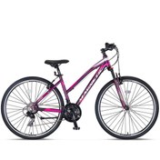 Resim ÜMİT 2864 MAGNETIC L BAYAN ŞEHİR BİSİKLETİ 430H V 28 JANT 21 VİTES MÜRDÜM PEMBE 