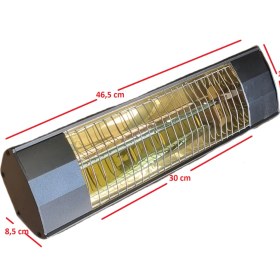 Resim Alfasonıc Infrared Duvar Tipi Dış Mekan Elektrikli Isıtıcı 