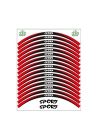 Resim Sevenkardeşler Kırmızı Siyah Sport Reflektörlü Jant Şeridi 