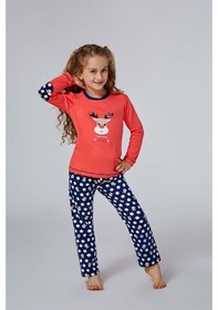 Resim Roly Poly Kız Çocuk Bisiklet Yaka Pijama Takım (2958) (1-4 Yaş) 