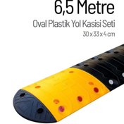Resim İleri Trafik Oval Plastik Hız Kesici Set, Yol Kasisi 30 x 33 x 4 cm - 6,5 metre 