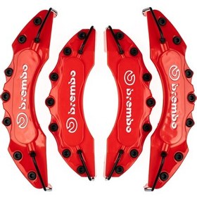 Resim Cubra Kırmızı Brembo 4'lü Kaliper Seti Kabartmalı 