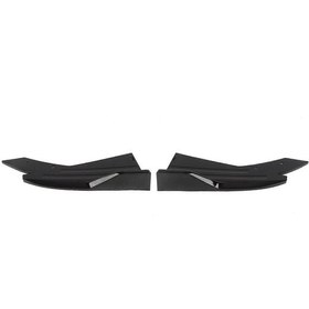 Resim Arka Spoiler Tampon Dudak Difüzör Ayırıcı Kanat Koruyucu Yan Etek Parlak Siyah Abs Evrensel Otomobil Gövde Kiti 