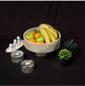 Resim Profondo Ayaklı Mermer Kase Beyaz 