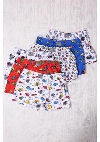 Resim Gümüş 6'lı Erkek Çocuk Karışık Desenli Boxer Karışık 
