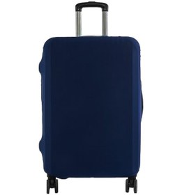 Resim Büyük Boy Lacivert Valiz Kılıfı, Bavul Kılıfı, Valiz & Bavul Koruyucu Çok Renkli 