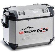 Resim Bmw R1200 Gs Motosiklet Çanta Siyah-Kırmızı Sticker Etiket Modeli 