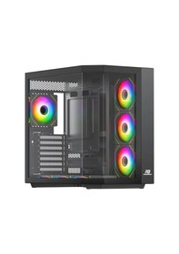 Resim Powerboost 750w 80+ Bronze Seaview Pba4375b Gaming Mid-tower Pc Kasası Siyah 