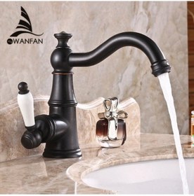 Resim Wanfan Banyo Lavabo Bataryası Antik Siyah 