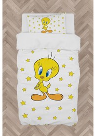 Resim Mekta Home Bebek Ve Çocuk Odası Seksekli Sarı Yıldız Desenli Nevresim Takımı 