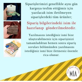 Resim Miaju Açık Yeşil, Sevgililer Günü Nde Özel Bir Dokunuş Harf Ve Kalp İşlemeli Cüzdan & Anahtarlık Seti Açık Yeşil 