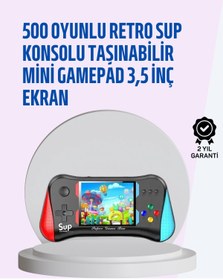 Resim shopwave Taşınabilir Oyun Konsolu – 3,5" Ekranlı ve 500 Oyunlu 