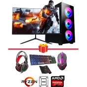 Resim Ramtech DG370 | Windows 11 Pro Ryzen 5 3600 32GB 512GB SSD RX550 4gb 23.8" Oyuncu Masaüstü Bilgisayar 