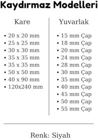 Resim Siyah Keçe 72 Adet 1,5 Cm Daire Yapışkanlı Sandalye, Masa, Koruma Yuvarlak Siyah Keçe 