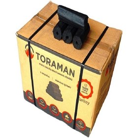 Resim Fındık Kabuğu Briket Mangal Kömürü 5 Kg - Dumansız - Uzun Yanma 