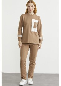 Resim Sementa Oversize Parça Detaylı Tunik Eşofman Takım - Kamel Kamel 