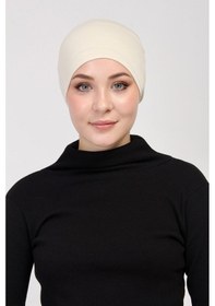 Resim Pratik Tesettür Boru Bone Krem 