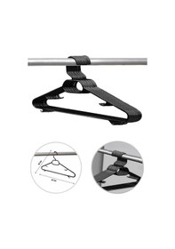 Resim 6 Adet Dayanıklı, Siyah Plastik Elbise Kıyafet Askısı Siyah 