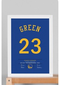 Resim Draymond Green Forma Çerçeveli Tablo - Nba Golden State Warriors Jersey 