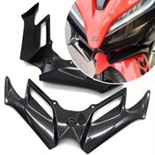 Resim 1 adet Yeni Evrensel Motosiklet Winglet Dinamik Spoiler Kiti için EX300, Karbon Fiber Winglet-Performans Yarış Motosiklet Aksesuarları 