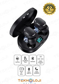 Resim Teknoloji Gelsin E6s Dots Universal HD Ses Çift Mikrofon Extra Bass Powerbank Kutu Bluetooth Kablosuz Kulaklık 