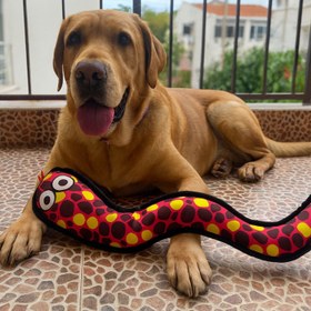 Resim Peluş Yılan Köpek Oyuncağı | VikVik Sesli Köpek Oyun Arkadaşı - 11x57 cm 