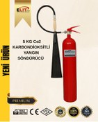 Resim ELİTyangın CO2 KARBONDİOKSİT GAZLI YANGIN SÖNDÜRME TÜPÜ MARİN BELGELİ TEKNEYE UYGUN 