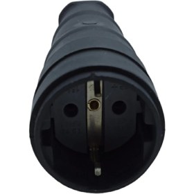 Resim Orel Monofaze Siyah Kauçuk Dişi Fiş -2 Adet 