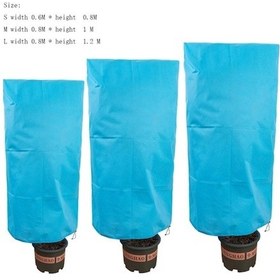 Resim Rogfer Dokuma Olmayan Kumaş Ağacı Anti-dondurucu Kapak Kış Bitkisi Koruyucu Çanta Mavi , Boyut:100 X 120cm 