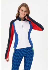 Resim U.S. Polo Assn. Kadın Lacivert Dik Yaka Sweatshirt 50291462-VR033 
