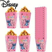 Resim DISNEY 6 adet Stitch Popcorn Kutusu - Tek Kullanımlık ve Katlanabilir Parti Hediyeleri Kapları, Doğum Günü Partileri, Noel, Cadılar Bayramı ve Karnaval Temalı Etkinlikler için Mükemmel - Arkadaşlar için İdeal Hediye, Festiv Etkinlikleri Aksesuarları, Oyunlu Tasarım, Karikatür Karakter Süslemesi 