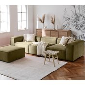 Resim ERİZA Relax Soft 4 Modül Köşe Takımı (YAĞ YEŞİLİ) Keten 68 