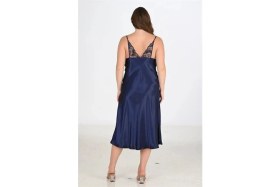 Resim Giyim 2li Lacivert Sabahlık Takımı Bigsize 6228 