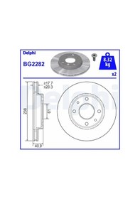 Resim Renault Megane 1 Fren Diski On 1996-1999 Delphı Bg2282 2adettir 