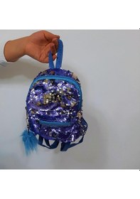 Resim Fiyra Crn Bebe Mavi Pullu Kız Çocuk Sırt Çantası 16cmx20cmx10cm Mavi 