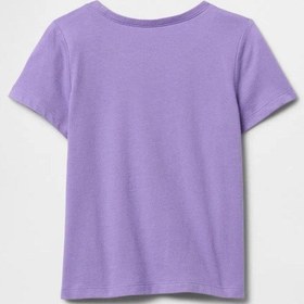 Resim Kız Bebek Gap Logo Grafikli T-shirt Mor-6001 Mor 