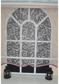 Resim Çift Mekanizmalı Pembe Tül Stor Perde Stb-130 Pembe 