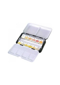 Resim 12li Aquarel Yarım Tablet Metalik Renkler Suluboya 