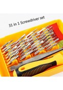 Resim Yeni 31'i 1 Arada Değiştirilebilir Profesyonel Donanım Tornavida Hassas Manuel Araç Kiti 