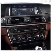Resim Üç Renkli Karbon Fiber Araba Cd Paneli Merkez Konsol Klima Paneli Dekoratif Etiket Bmw 5 Serisi F07 5gt 535i 2010-2016 1 Adet 