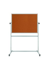 Resim Çift Taraflı Mobil Mantar Pano 90x120cm 90x120 CM 