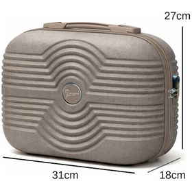 Resim Kabin Boy Valiz + Makyaj Çanta Taş-bej 1167 Taş 