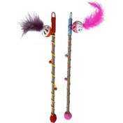 Resim Sesli Toplu Tüylü Kedi Oltası 40-50 Cm Renkli 