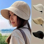 Resim Kadınlar için Geniş Kenarlı Ayarlanabilir Şapka - Nefes Alabilen, Katlanabilir ve Ters Çevrilebilir, Bağcıklı Güneş Koruması, Yürüyüş, Balıkçılık ve Plaj Gezileri için İlkbahar/Yaz Temel Ürünleri|Nefes Alabilen Kumaş|Ayarlanabilir Uyum 